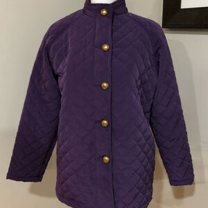 **HABAND* Vintage Purple x Gold Quilted Jacket